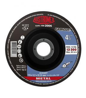 DISCO 2006 CUBO 4 1/2" x 1/8" 7/8" CORTE ACERO AL CARBONO (CAJA 25 PIEZAS)