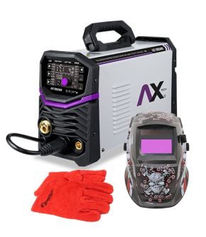 KIT SOLDADORA AX TECH AXT EM204BV + CARETA + GUANTES
