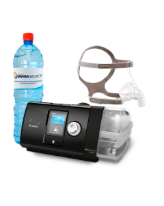 KIT CPAP RESMED AIRSENSE 10 + MASCARILLA NASAL TALLA GRANDE + BOTELLA DE AGUA DESMINERALIZADA