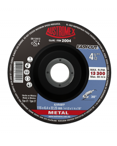 DISCO 2004 CUBO 4-1/2" x 1/4" x 7/8" DESBASTE METAL (CAJA 25 PIEZAS)