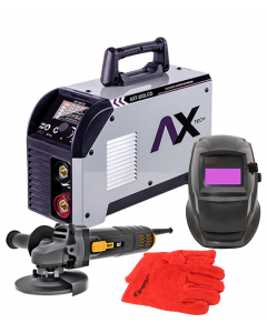 KIT INVERSORA AX TECH AXT 202 LCD + ESMERIL + CARETA + GUANTES