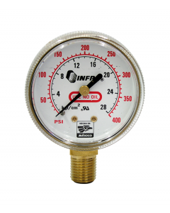 MANÓMETRO DE 2" RANGO 2 kg/cm² ACETILENO