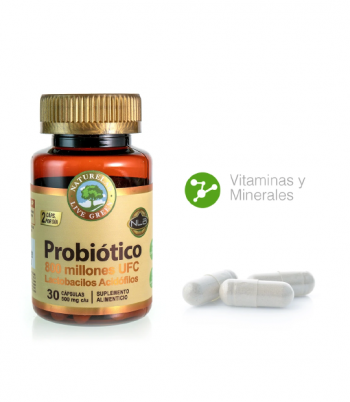 PROBIÓTICO - 800 MILLONES UFC LACTOBACILOS ACIDÓFILOS (30 CÁPSULAS)