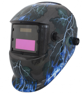 CARETA WELDMIXX CALAVERAS FLAMAS AZUL