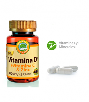 VITAMINA D3 + VITAMINA C & ZINC (60 CÁPSULAS)